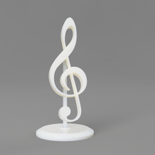 treble clef piece art music symbol clave sol simbolo musica 3d print model - Mito3D