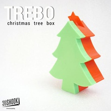 trebo xmas tree box home christmas holiday holidays ornaments fun stockings gifts santa claus eve family design 3dshook 3d print model - Mito3D