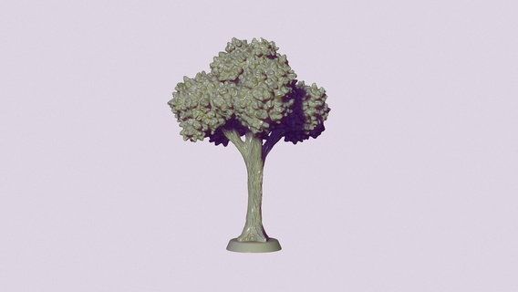 albero biologia botanico disposizione modello maquette giardino cespuglio natura paesaggio foresta verde parco stampabile pianta 3d print model - Mito3D