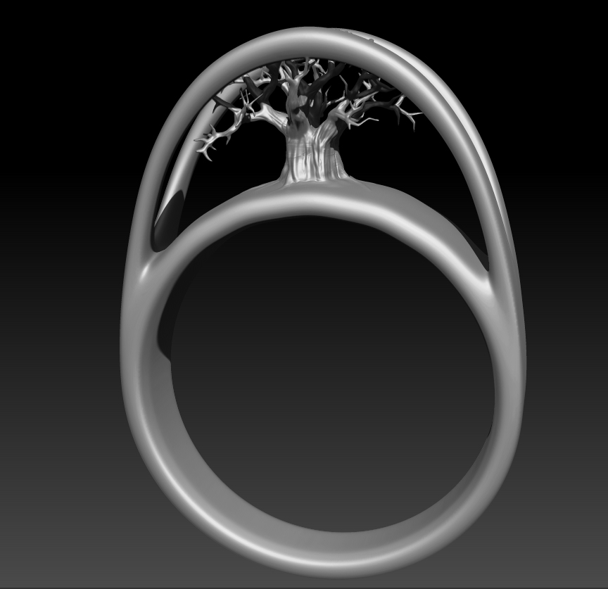 tree baobab ring Jewelry jewelry 3D print model - Mito3D