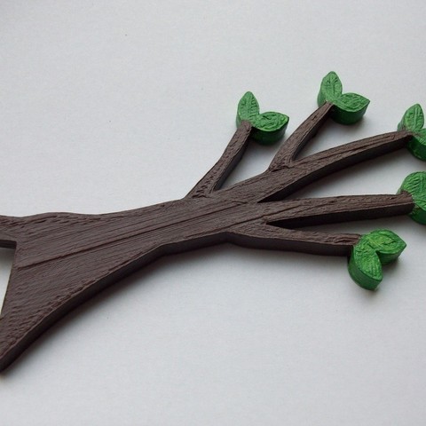 tree branch wall decoration hookhanger home 3D print model - Mito3D