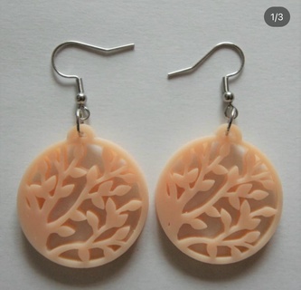 tree earring 3d print model - Mito3D