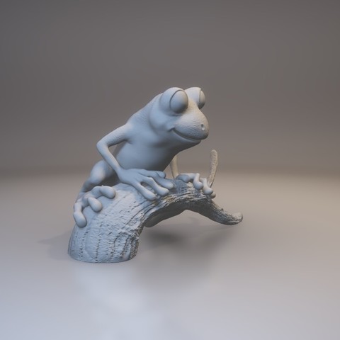 tree frog art animal ecology figurines miniatures pool 3D print model - Mito3D
