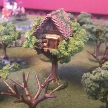 tree house wargames building feature terrain - 15mm game games wargame ranger miniatures miniature mini hott forest figure encounter dnd camp bease 28mm 3d print model - Mito3D