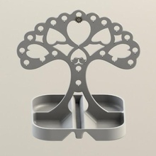 tree jewelry box earrings jewellery cases organizers 3d print model - Mito3D