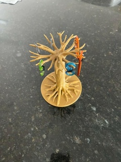 arbre clé crochet bijoux jardin porte clés cintre nature 3d print model - Mito3D
