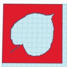 7 tree leaf stencils game template sheet shaft 3d print model - Mito3D