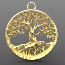 tree life jewelry pendant art jewellery 3d print model - Mito3D