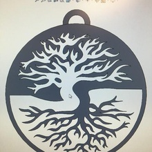 tree life fashion nature earth pendant earring 3d print model - Mito3D