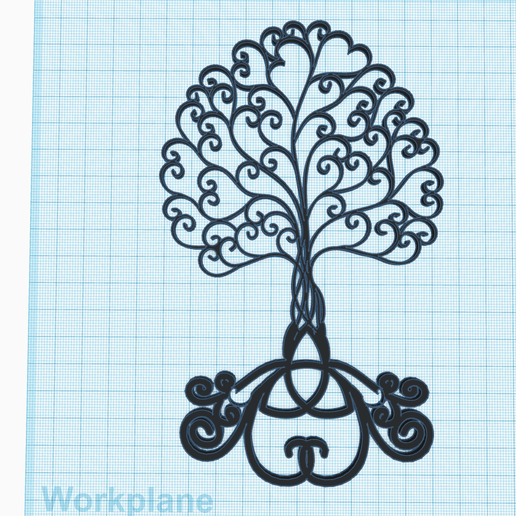 ağaç hayat kutsal üçlü manevi sembol 3D print model - Mito3D