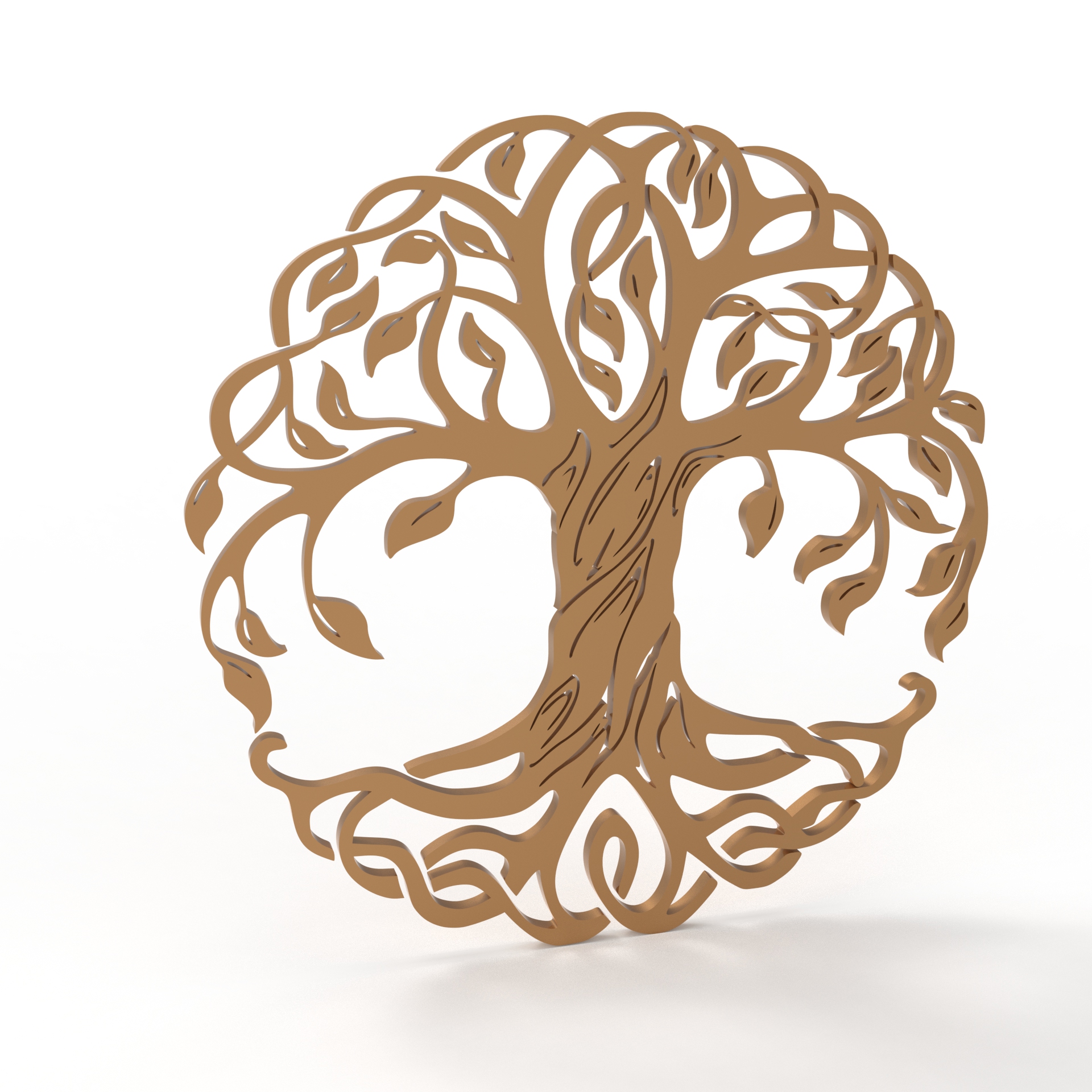 ağaç hayat 2 takı kolye dekor dekorasyon 3D print model - Mito3D
