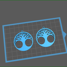 tree life earrings gift 3d print model - Mito3D