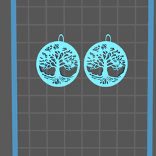 tree life earrings gift 3d print model - Mito3D