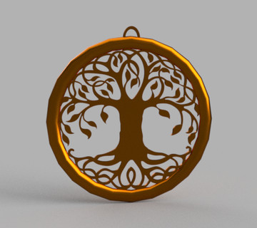 arbre vie clé bague pendentif pendentif boucle d'oreille 3d print model - Mito3D