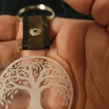 tree life keychain jewelry druid glowforge pagan keychains 3d print model - Mito3D