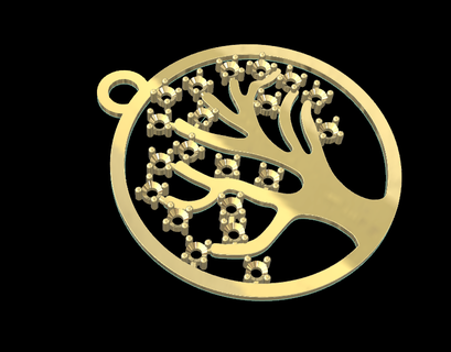 tree life pendant said necklace medallion 3d print model - Mito3D