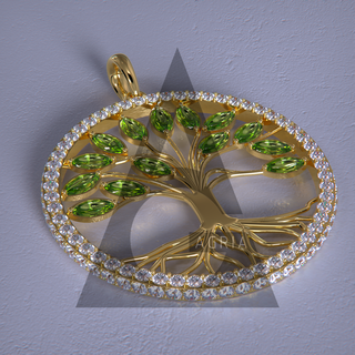 arbre vie pendentif 3d print model - Mito3D