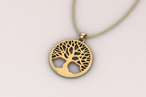 tree life pendant 0119 pendants gold jewelry jewellery silver jewel shop woman 3dprint printable 3d printing stl file accessory trend 2023 necklace 3d print model - Mito3D