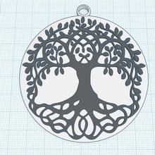 tree life pendant printable sacred decoration spiritual wall art decor tag keychain fridge magnet 3d print model - Mito3D