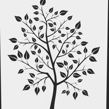 tree life stencil of setting garden sheet spring 3d print model - Mito3D