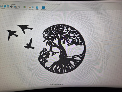 tree life wall birds 3d print model - Mito3D