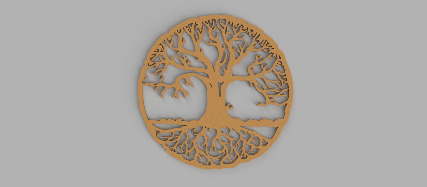 tree life wall picture Art 3D print model - Mito3D