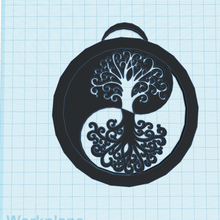 tree life ying yang symbol 3d print model - Mito3D