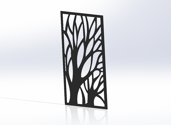 albero murale 3 taglio laser 3d stampante pronto arte 2d immagini telaio design 3d print model - Mito3D