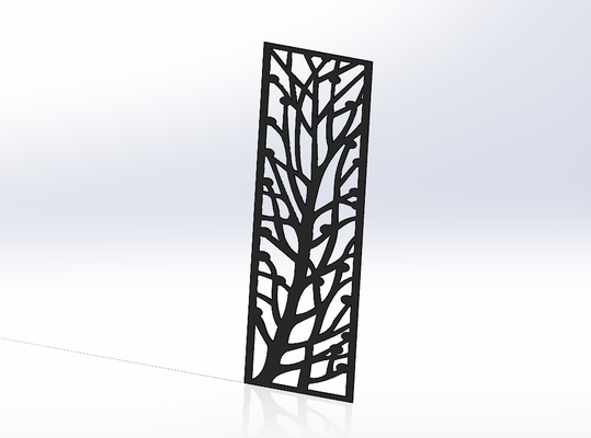 albero murale v6 taglio laser 3d stampante pronto arte lowpoly 2d decorazione parete 3d print model - Mito3D