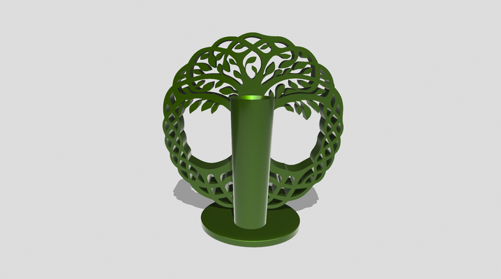 arbre of vie stylo titulaire soutien bureau organisateur spirituel décor mystique accueil maison crayon boîte cas gaine supporter up sacré cadeau celtique créatif forme positif énergie 3d print model - Mito3D