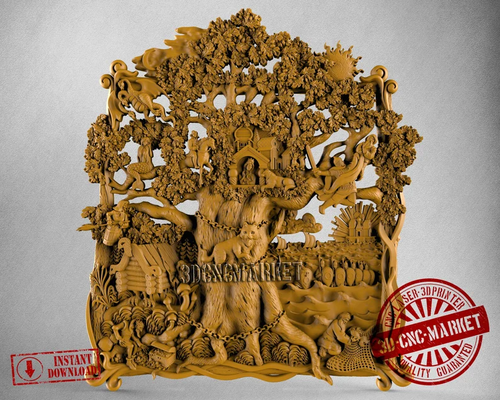 arbre of vie stl 3d figure imprimante dossiers impression fichier art cnc bois sculpture routeur artcam soulagement 3d print model - Mito3D