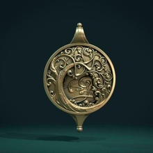 tree pendant iii charm relief bas-relief abstract magic plant jewelry 3d print model - Mito3D