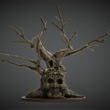 Baum Pest Kunst dunkle high poly Bio 3d print model - Mito3D