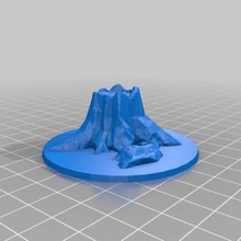 tree stump 60mm base scatter terrain wargames wargaming toy_game_accessories 3d print model - Mito3D