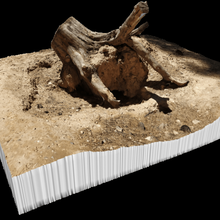 tree stump home 3d scan fountain embellishment dwelling paperweight 3d print model - Mito3D