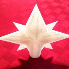 tree topper home christmas ornament star decor 3d print model - Mito3D