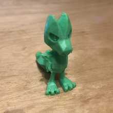 treecko - pokemon 252 art low poly figures go creatures 3d print model - Mito3D