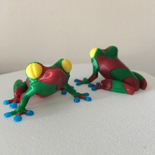 treefrog 4 couleurs multi-matériel d'impression art multimaterials multicolore imprimer la grenouille 3d print model - Mito3D