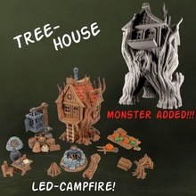 treehouse late pledge - tabletop terrain dnd rpg scatter 3d print model - Mito3D