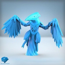 treeling uccello tavolo Giochi miniatura fantasia giocattolo gioco creatura carattere Bluewyvern 3d artista legna pianta nazione albero 3d print model - Mito3D