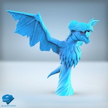 treeling viverna tavolo Giochi miniatura fantasia giocattolo gioco creatura carattere Bluewyvern 3d artista legna pianta nazione albero 3d print model - Mito3D