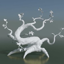 Baum Kunst Holz pflanze Blume Wald fantasy 3d print model - Mito3D