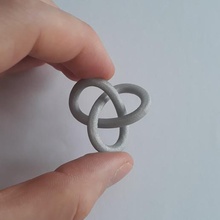 trèfle noeud art nœud trefoilknot la géométrie les mathématiques mathart de courbe 3d print model - Mito3D