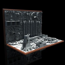 Graben-diorama Kunst death star starwars 3d print model - Mito3D