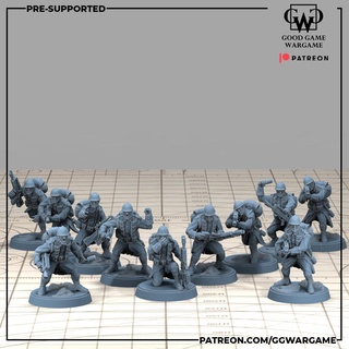 zanja lions infantry regiment 10 modelos juego wh40k 3d print model - Mito3D