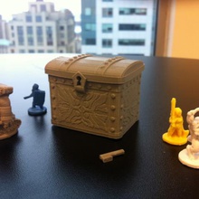 tresure chest dice case home 3d print model - Mito3D