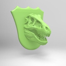 t-rex trophée de chasse la maison trexremix décor 3d print model - Mito3D
