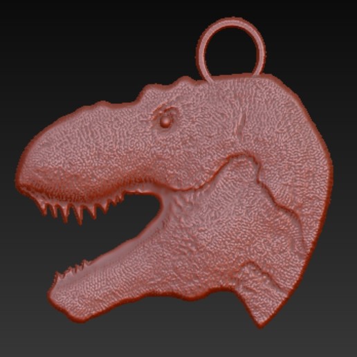 trex porte clés bijoux dinosaure carnivore 3D print model - Mito3D