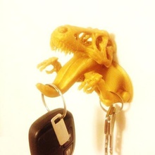 t-rex remix key hook home keys trexremix household 3d print model - Mito3D
