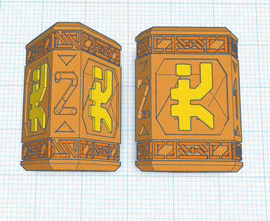 tri grudging símbolo coroas tokens marcadores jogos guerra 3d print model - Mito3D